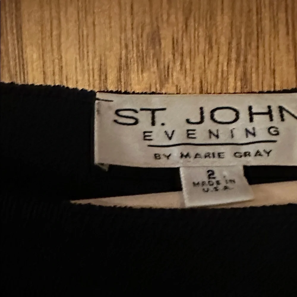 St. John Evening Rinestone Embellished Santana Knit Pullover Top - Picture 2 of 3